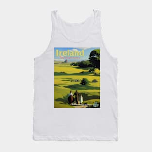 Original Retro Style Ireland Tourism Poster 8 Tank Top